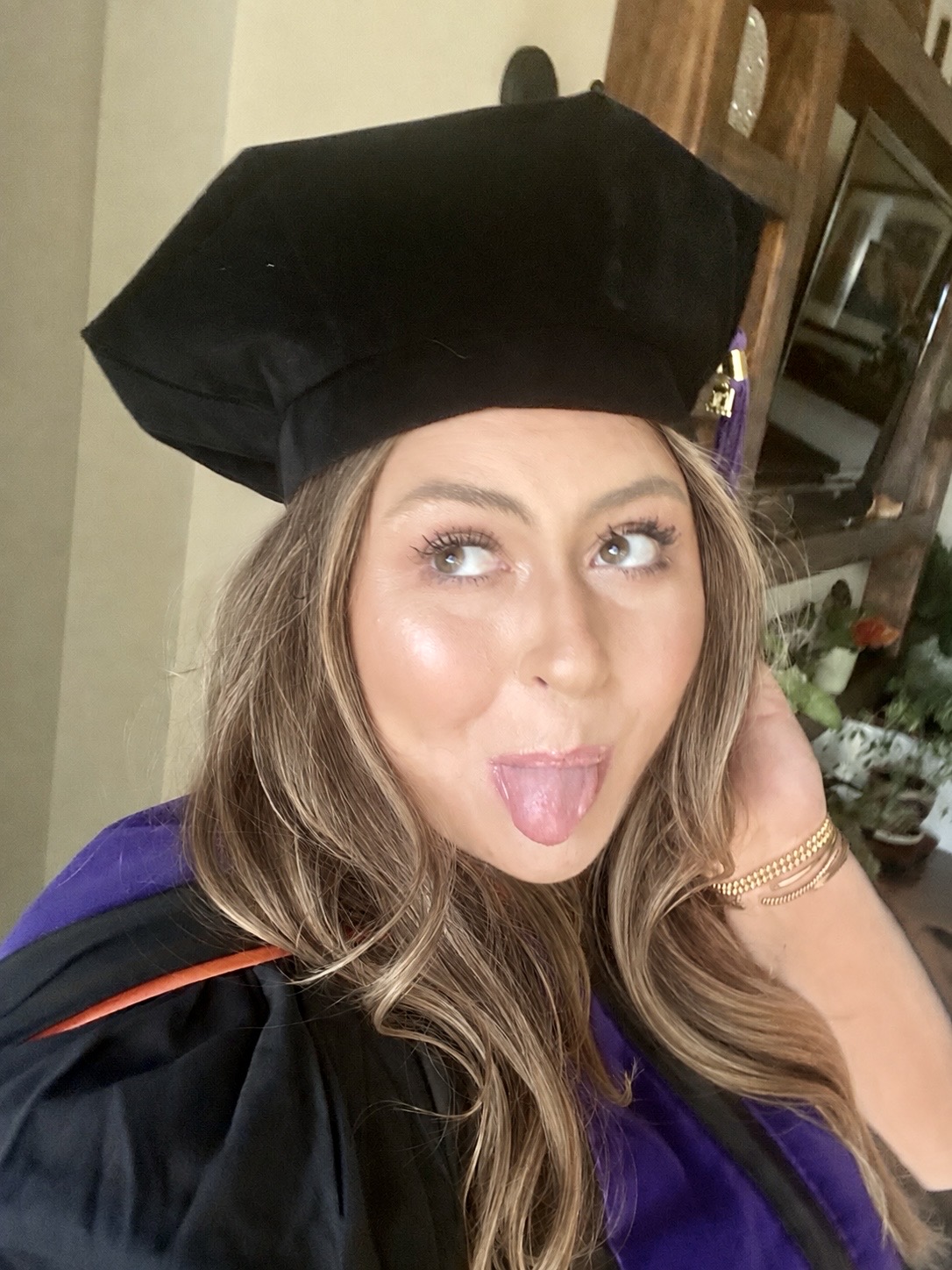 Nicolette celebrating graduation